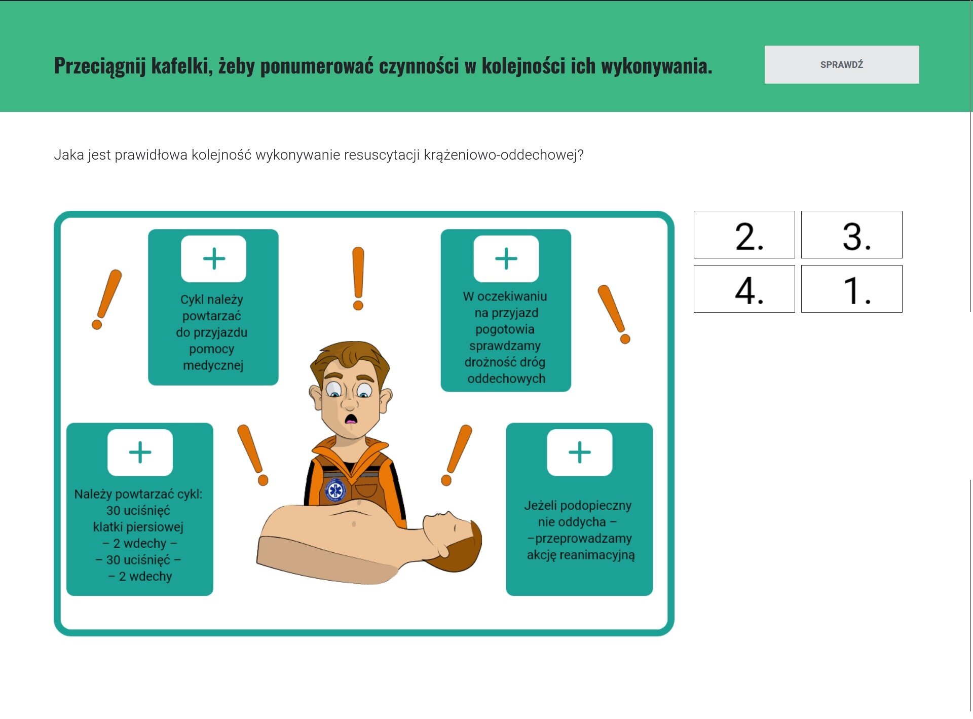 Przykładowe zadanie w grze