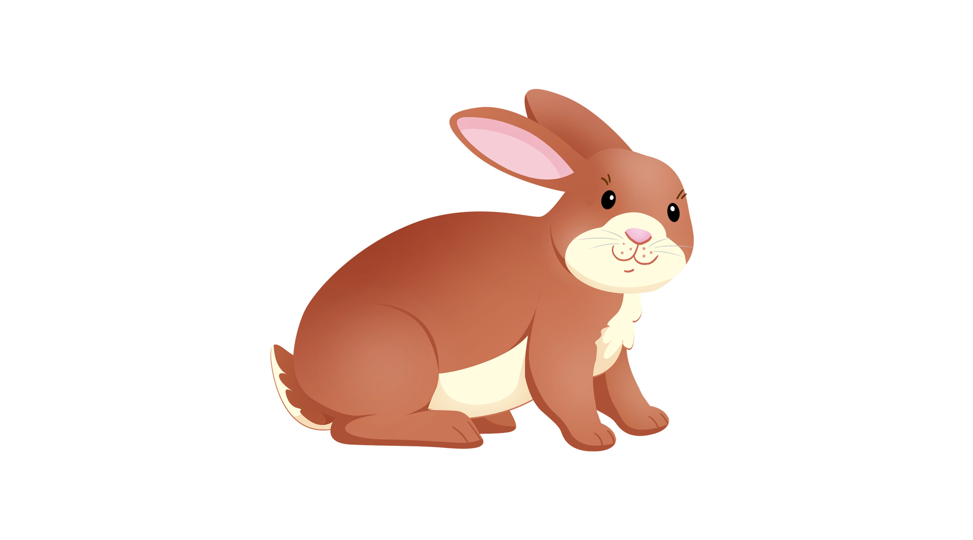 Ilustracja przedstawia brązowego królika.