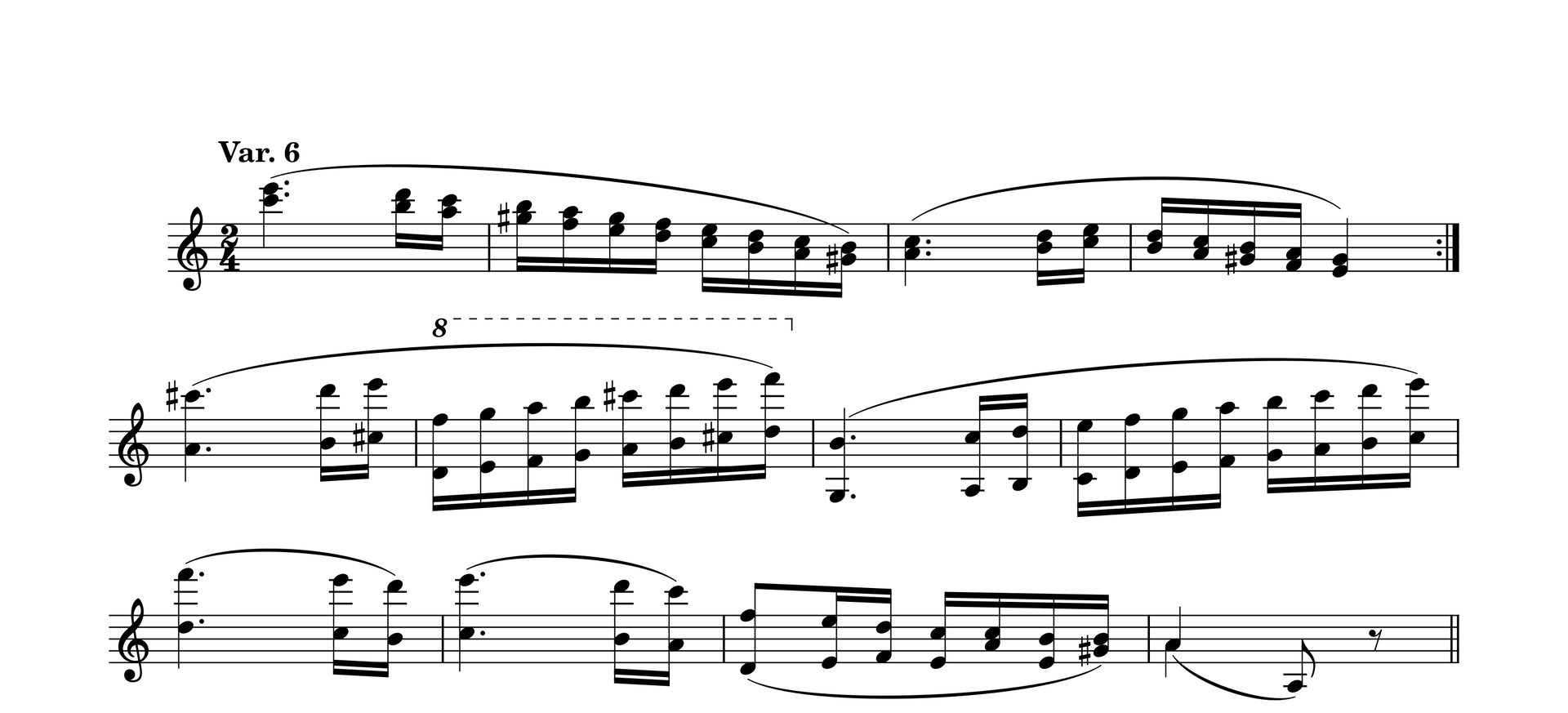 Przykład numer 7 - fragment partytury utworu do analizy.