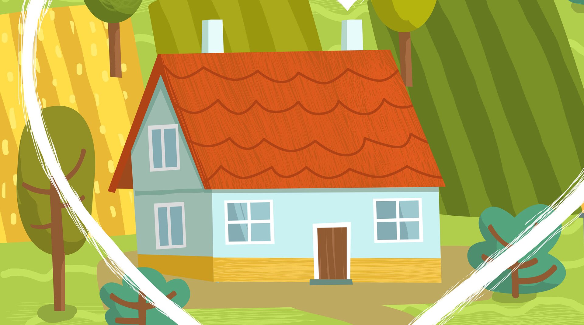 Ilustracja przedstawia dom.