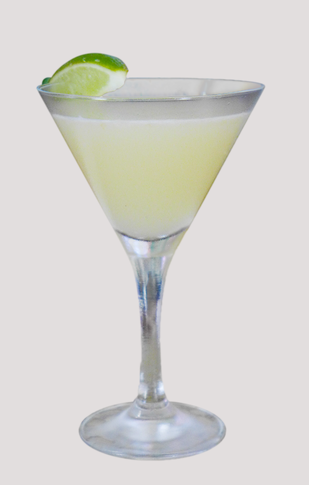 Zdjęcie przedstawia drink Daiquiri. Pod punktami interaktywnymi znajdują się nagrania audio prezentujące opis każdego drinka.