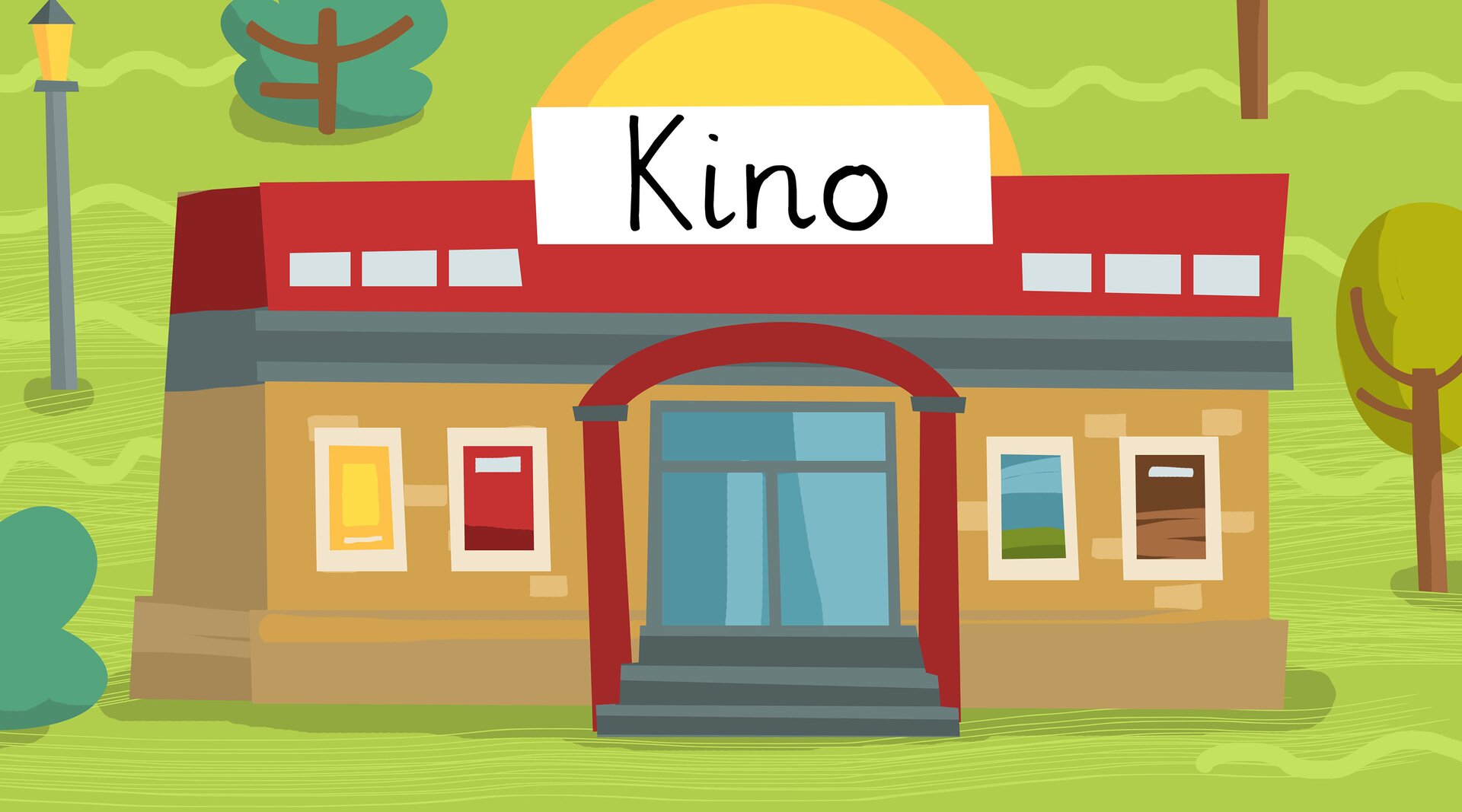 Ilustracja przedstawia kino.