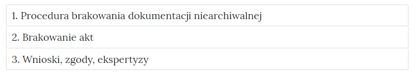 Grafika przedstawia wygląd zakładek z ćwiczeniami. Zakładki są prostokątne. Każda posiada tytuł, który wskazuje, czego dotyczą zamieszczone w zakładce ćwiczenia.