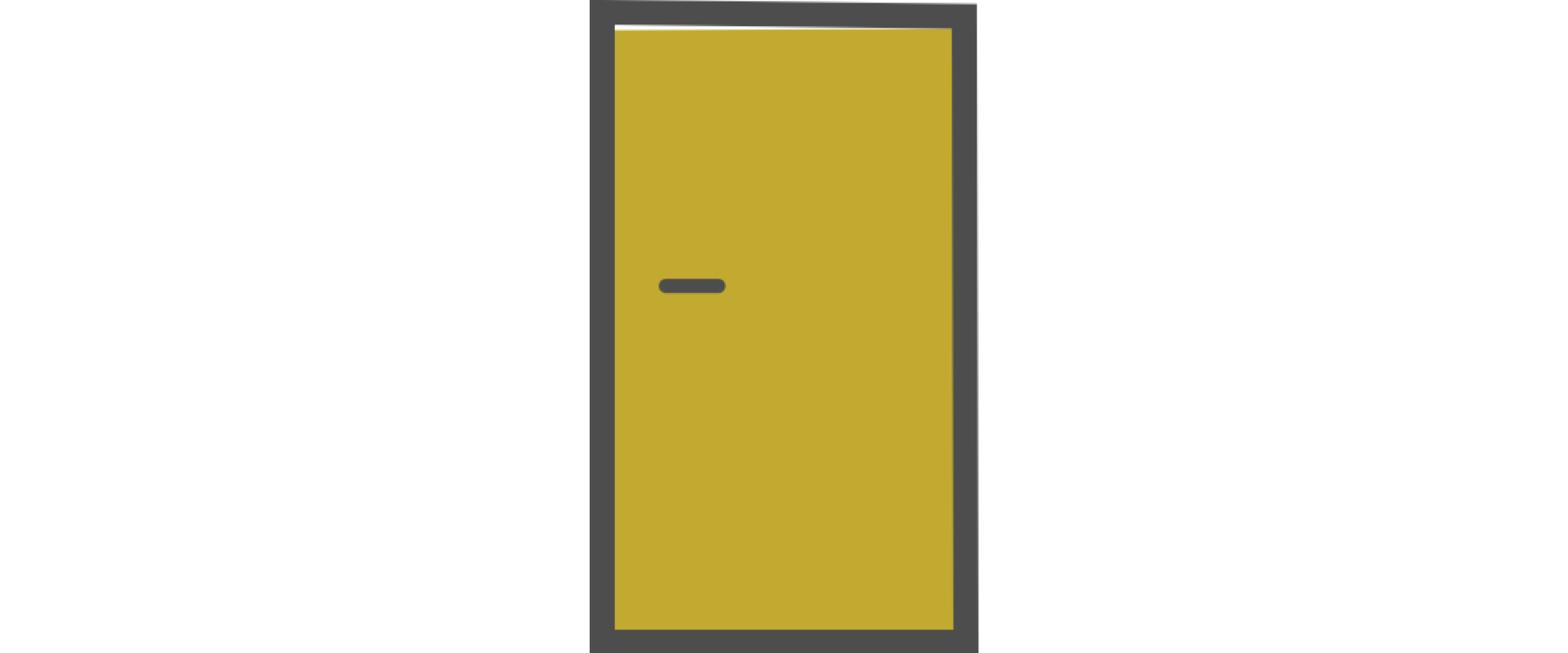 Rysunek przedstawia element domu - drzwi.