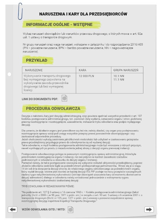 Przykładowy widok planszy interaktywnej