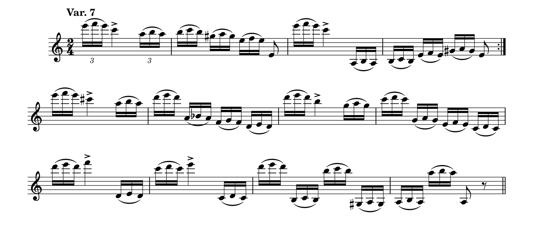 Przykład numer 8 - fragment partytury utworu do analizy.