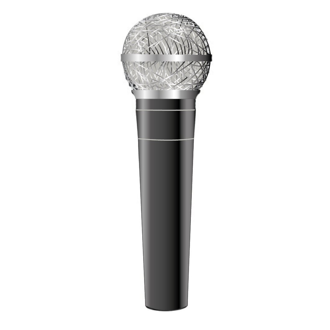 mikrofon Shure Sm58
Na zdjęciu widoczny jest mikrofon Shure Sm58, ustawiony w pionie. W górnej części widoczna jest srebrna kulista membrana, wykonana z plecionki cienkich drucików, obwiedziona pośrodku srebrnym paskiem. Do membrany przyłączona jest wąska pionowa cewka o walcowatym kształcie, w czarnej obudowie, służąca jako rękojeść.