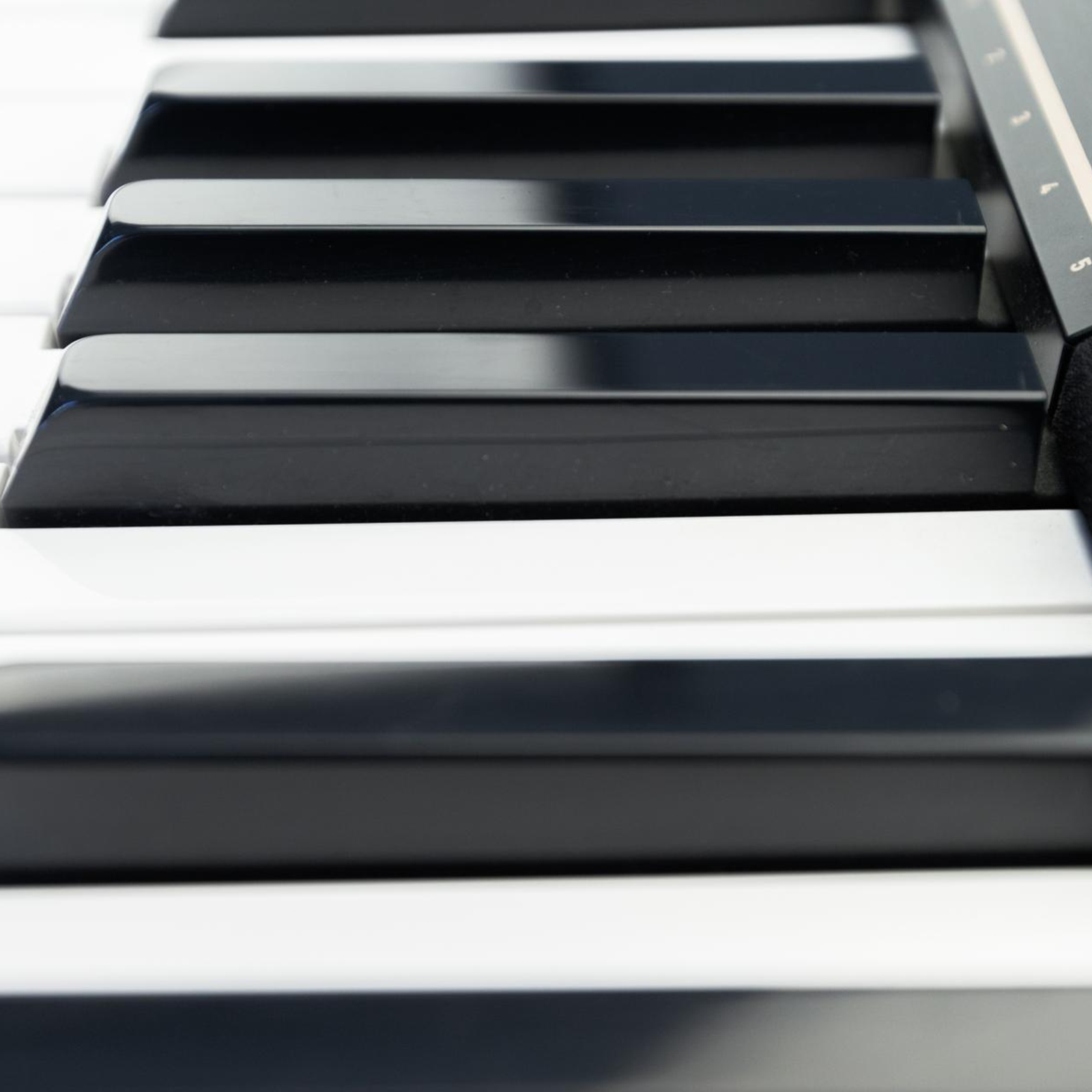 Ilustracja przedstawia biało‑czarne klawisze pianina.