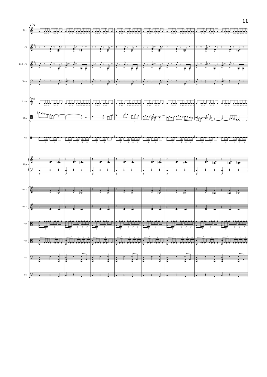 Ilustracja przedstawia stronę partytury utworu.