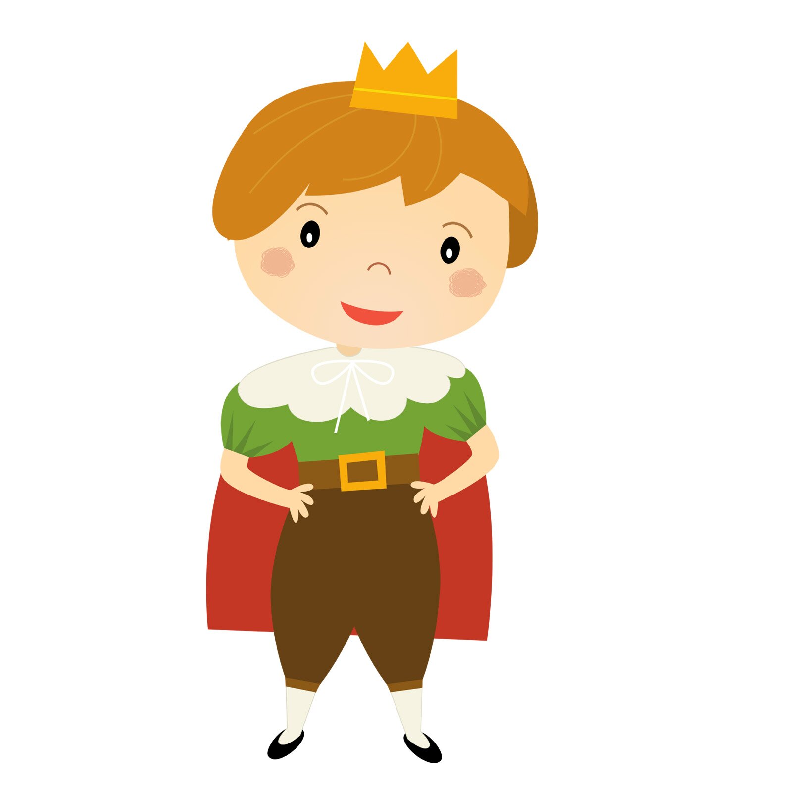 Ilustracja przedstawia księcia w koronie, pelerynie i w eleganckim stroju.