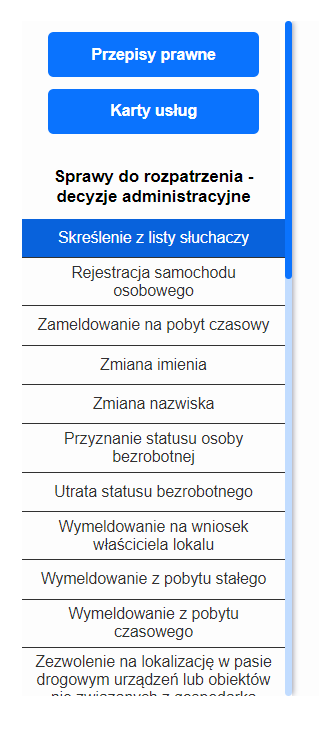 Widok na panel boczny