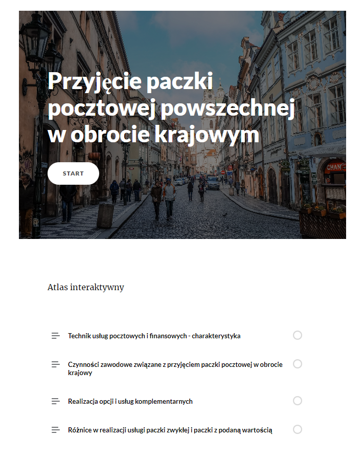 Widok na ekran główny atlasu interaktywnego