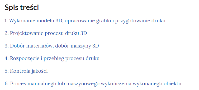 Grafika przedstawia widok spisu treści sekwencji filmowych.