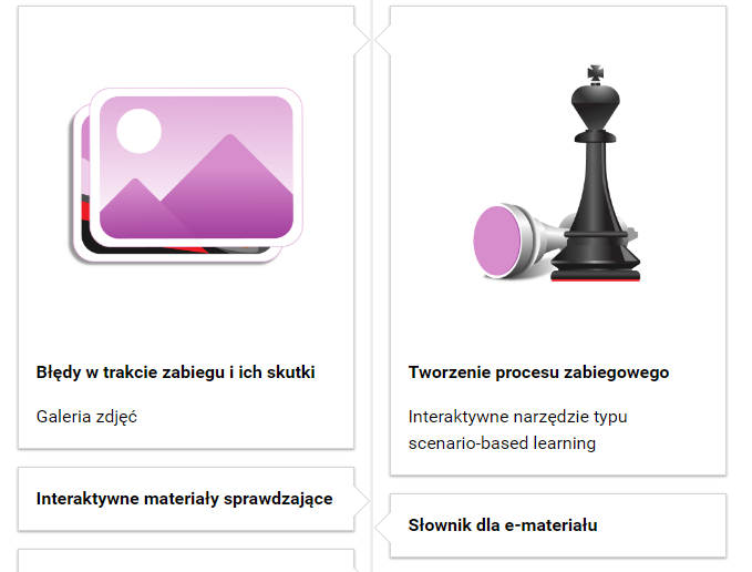 Widok na fragment spisu treści