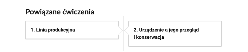 Widok przykładowego przycisku ćwiczeń powiązanych z danym multimedium