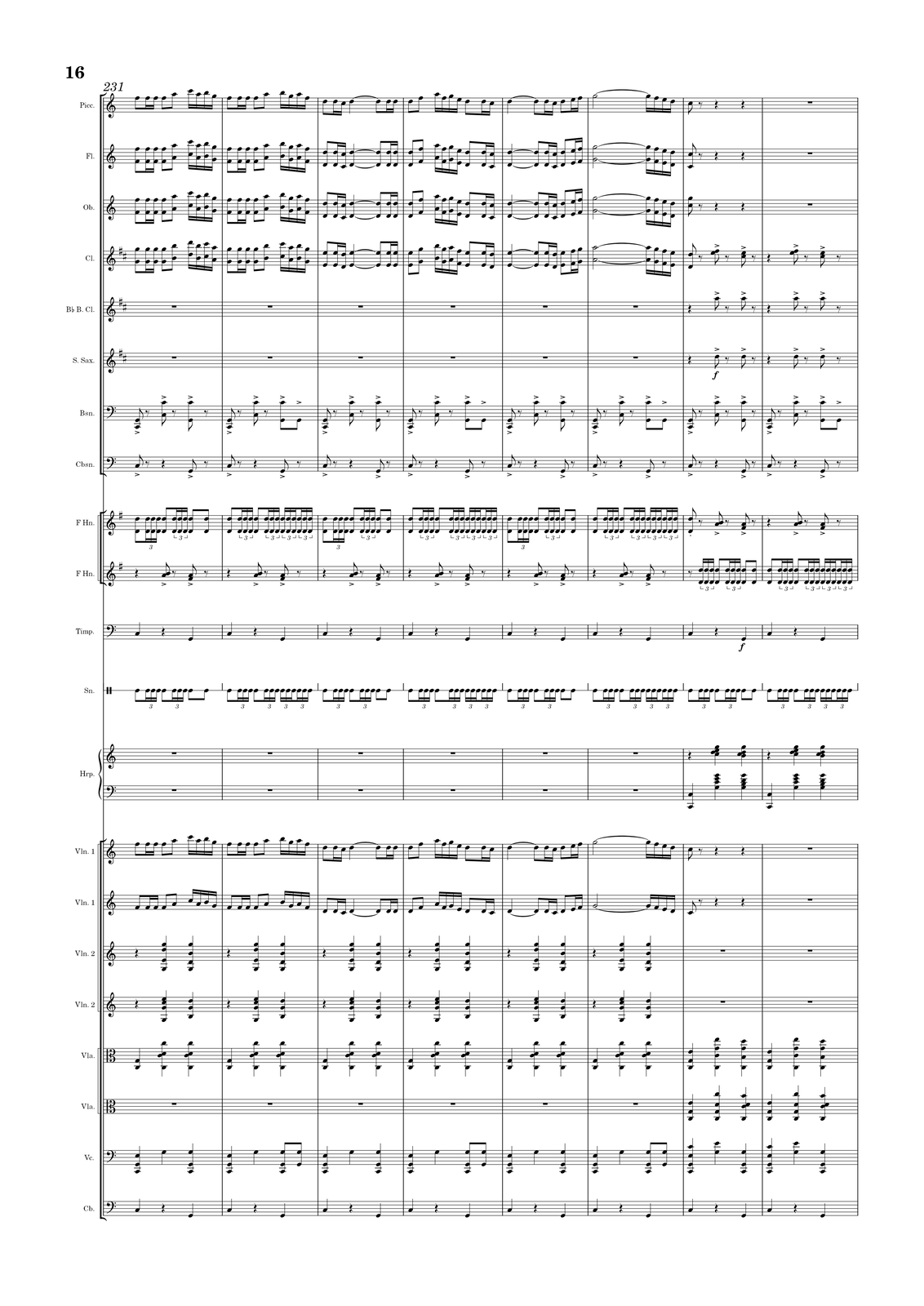 Ilustracja przedstawia stronę partytury utworu.