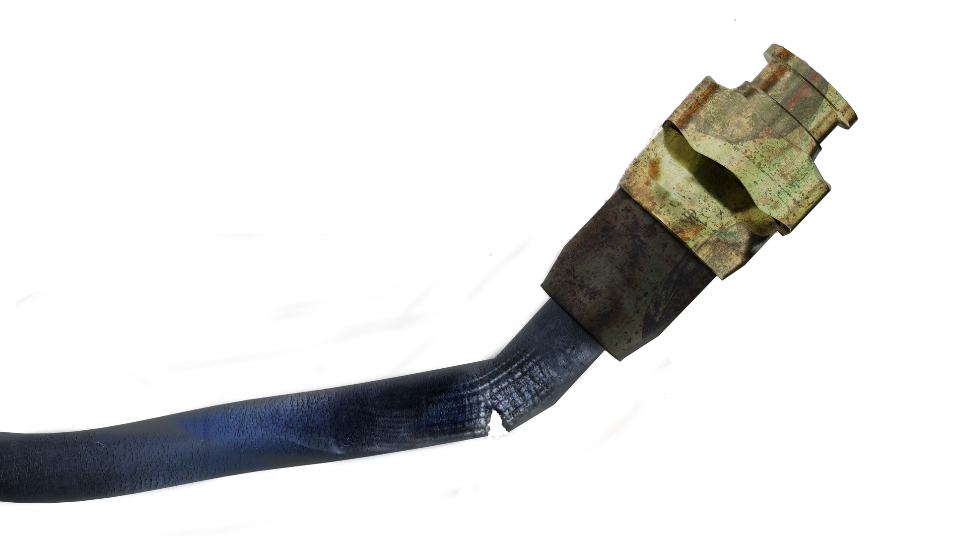 Ilustracja przedstawiająca przecięty przewód hamulca. 