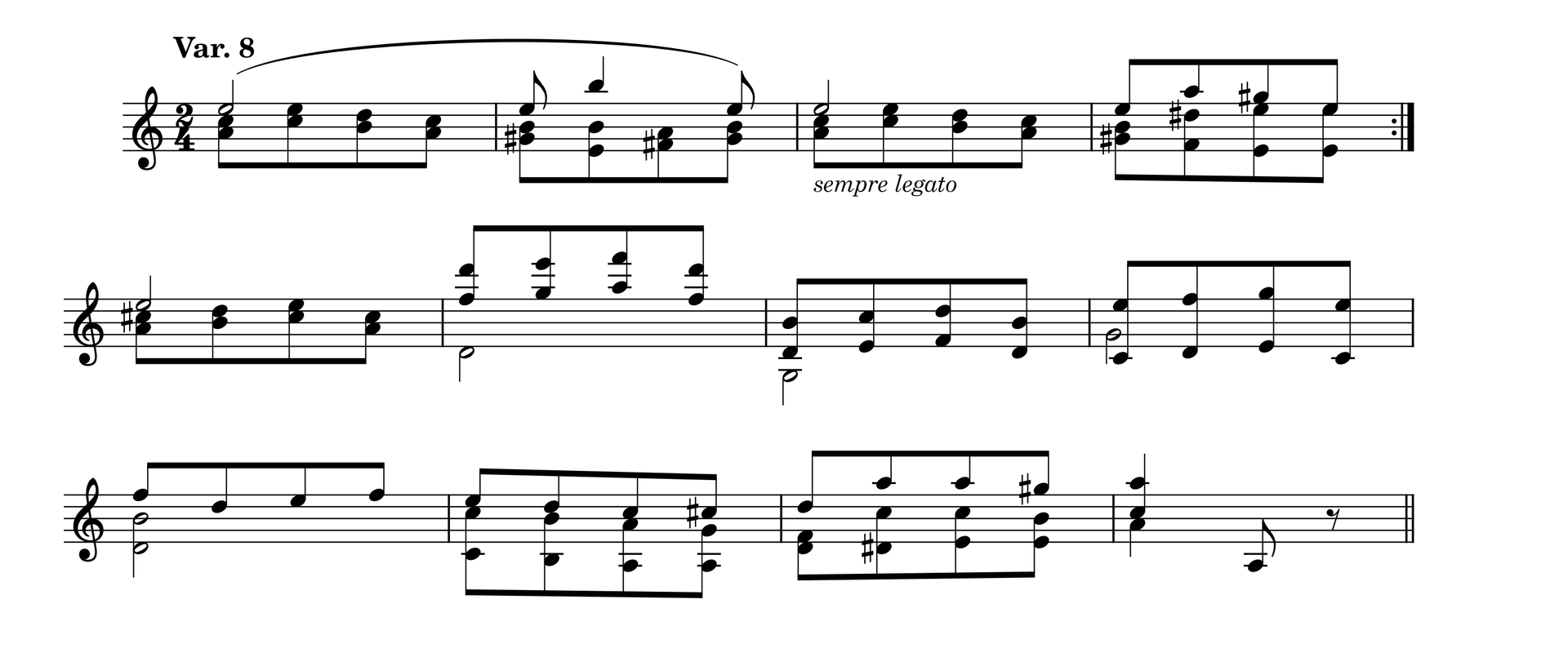 Przykład numer 9 - fragment partytury utworu do analizy.