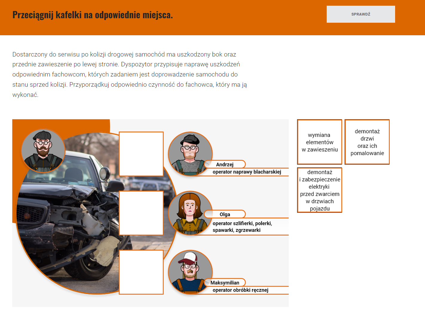 Przykładowe zadanie w grze