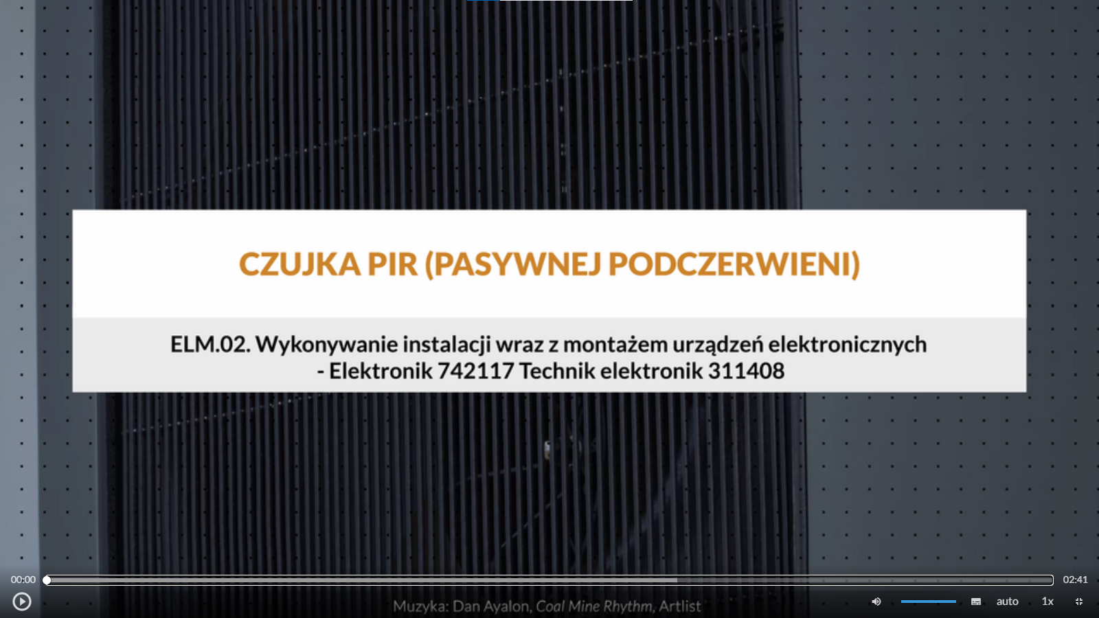 Widok ekranu odtwarzania sekwencji filmowych