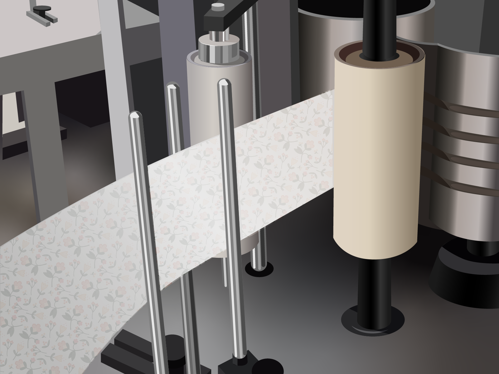 Nawijak zadrukowanej wstęgi bibuły