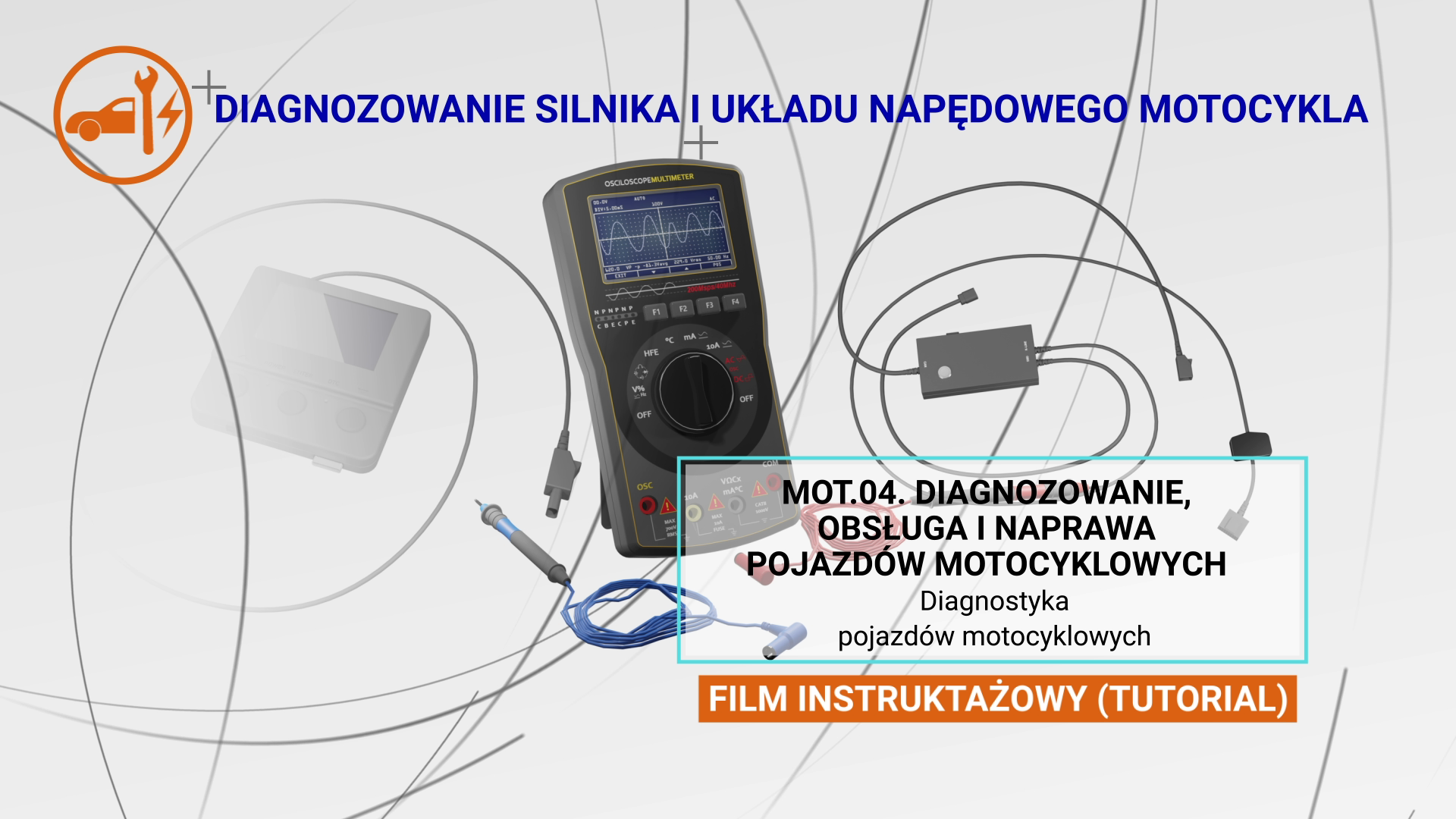 Wygląd ekranu początkowego filmu. U góry znajduje się tytuł lekcji, poniżej grafika z nią powiązana, kategoria lekcji i zakres materiału.