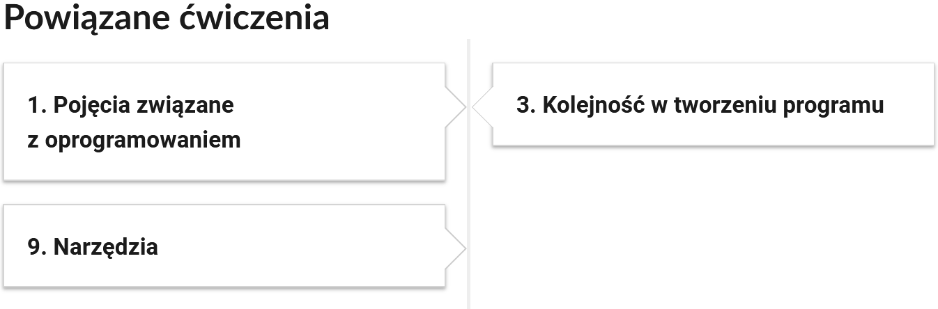 Widok przykładowego przycisku ćwiczeń powiązanych z danym multimedium.