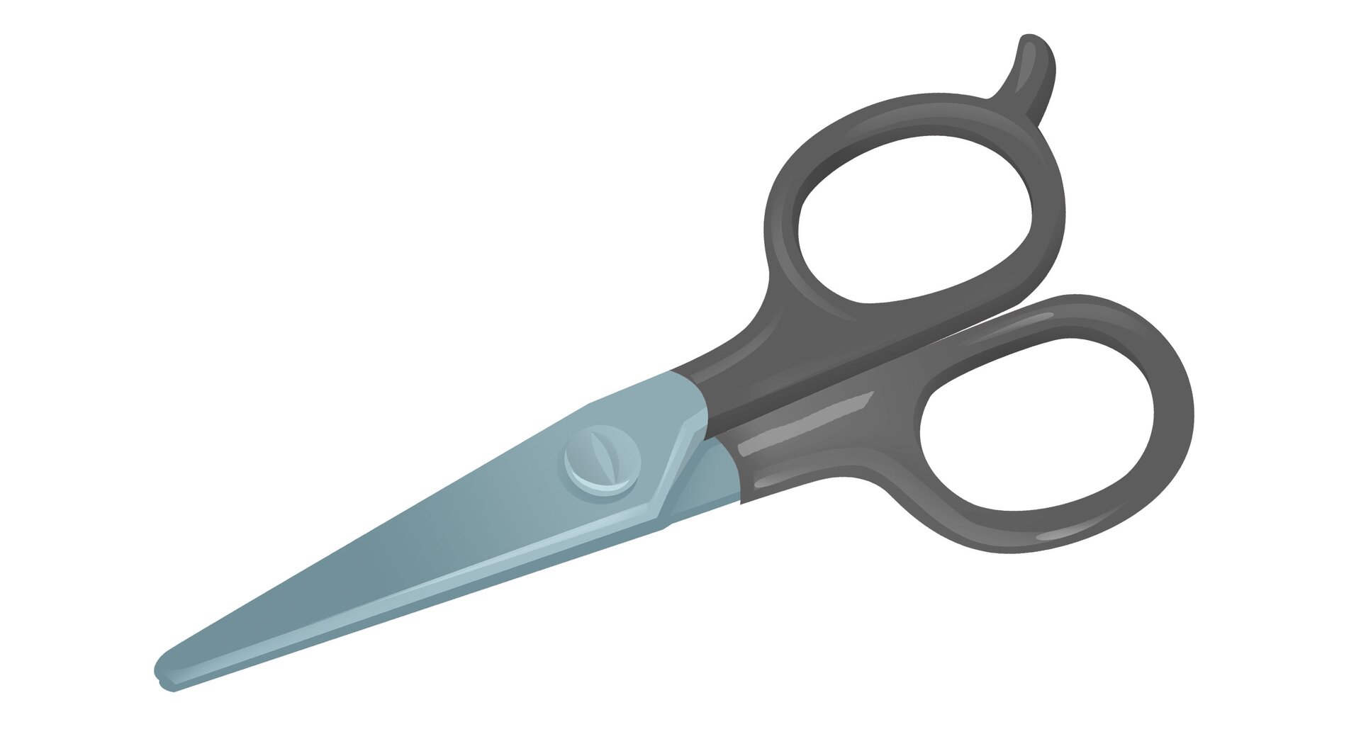 Na ilustracji znajdują się nożyczki.