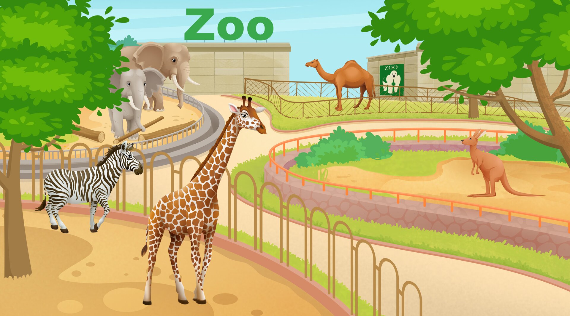 Ilustracja przedstawia Zoo.