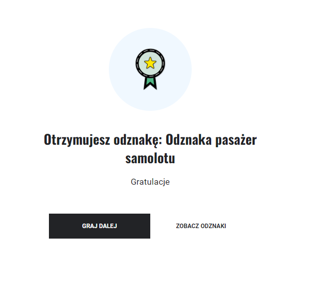 Przykładowa odznaka w grze