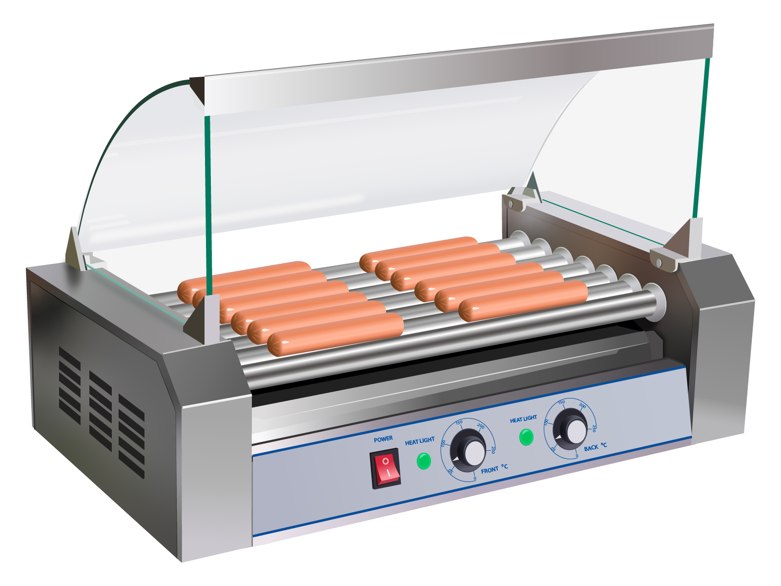 Opiekacz obrotowy do kiełbasek