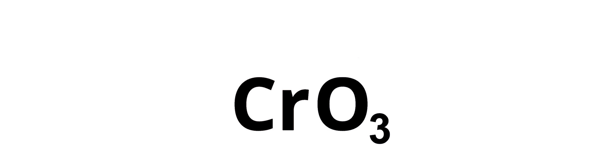 Na ilustracji przedstawiony jest ostateczny wzór sumaryczny tlenku chromu(VI) CrO3.