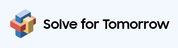 „Logo złożone z czterech trójwymiarowych klocków tworzących skrzyżowaną bryłę; obok napis: ‘Together for Tomorrow! Enabling People’.”