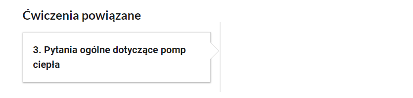 Widok przykładowego przycisku ćwiczeń powiązanych z danym multimedium