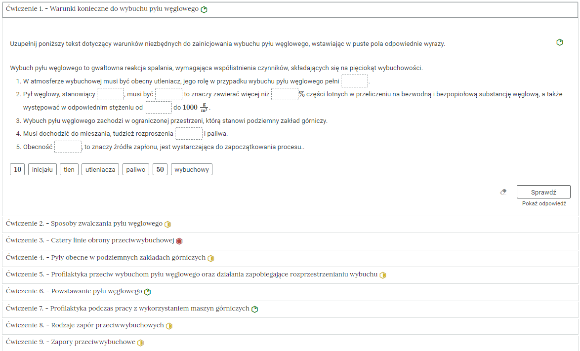 Grafika przedstawia widok przykładowego zadania.