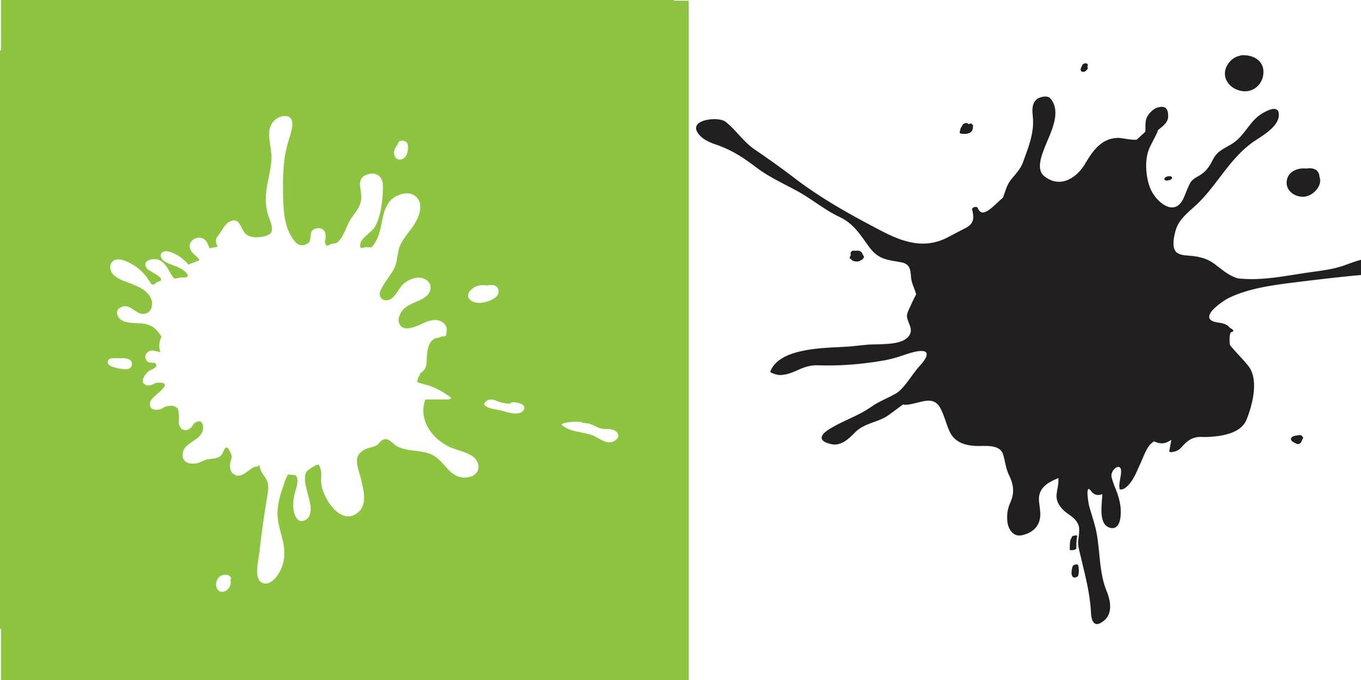 Ilustracja przedstawia dwie plamy. Białą i czarną.