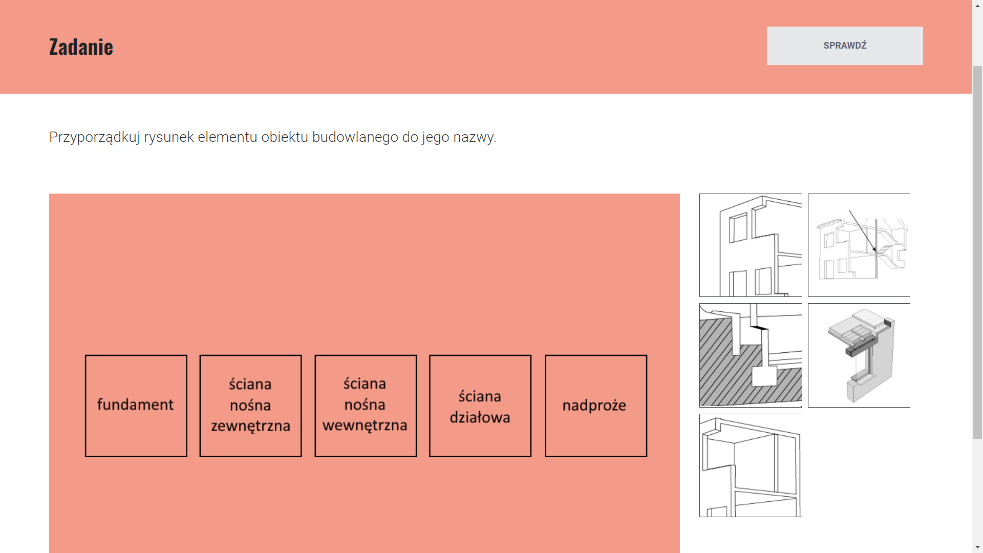 Ekran gry z zadaniem