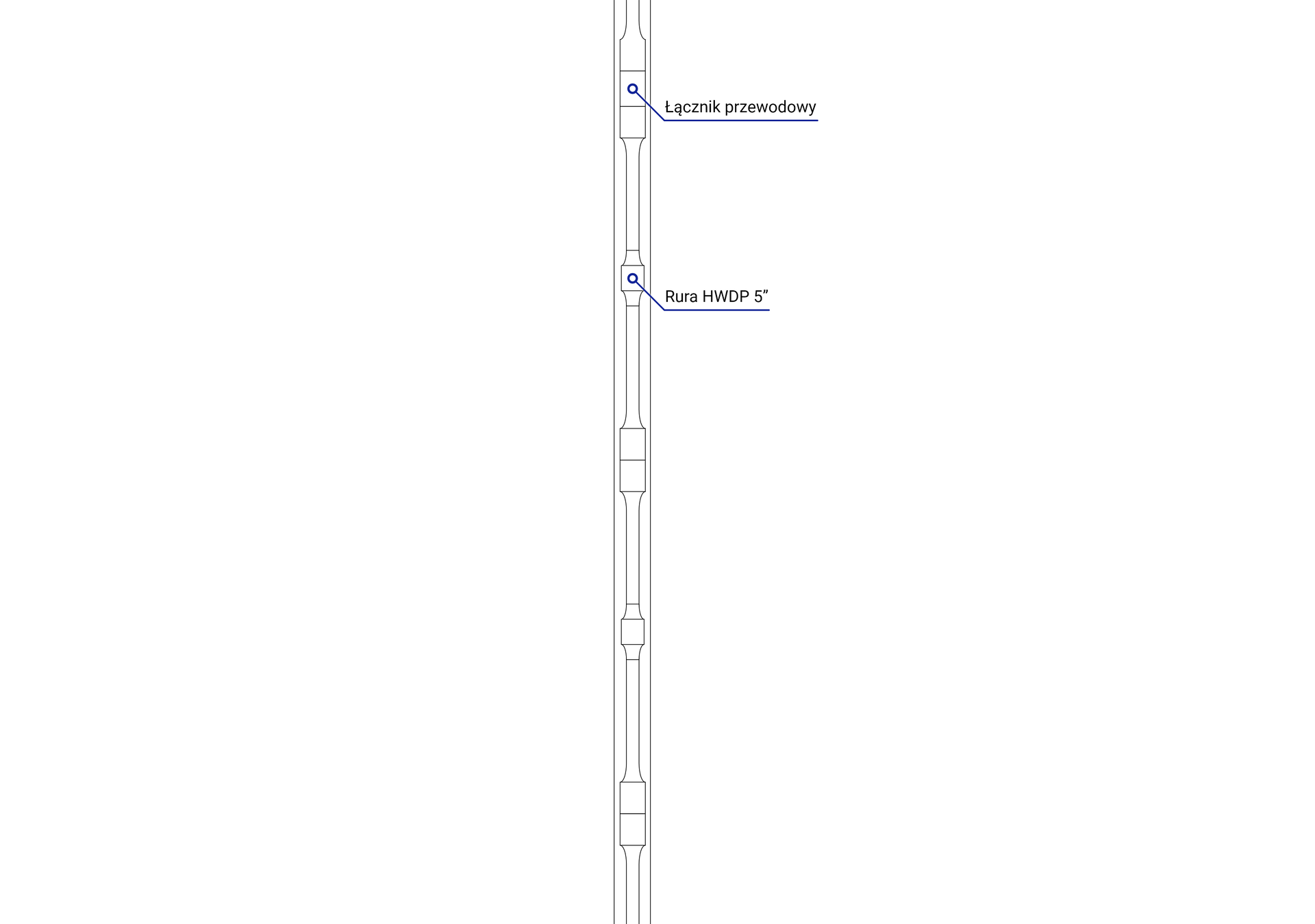 Przewód wiertniczy do wierceń pionowych świdrami (slajd 9 z 17)