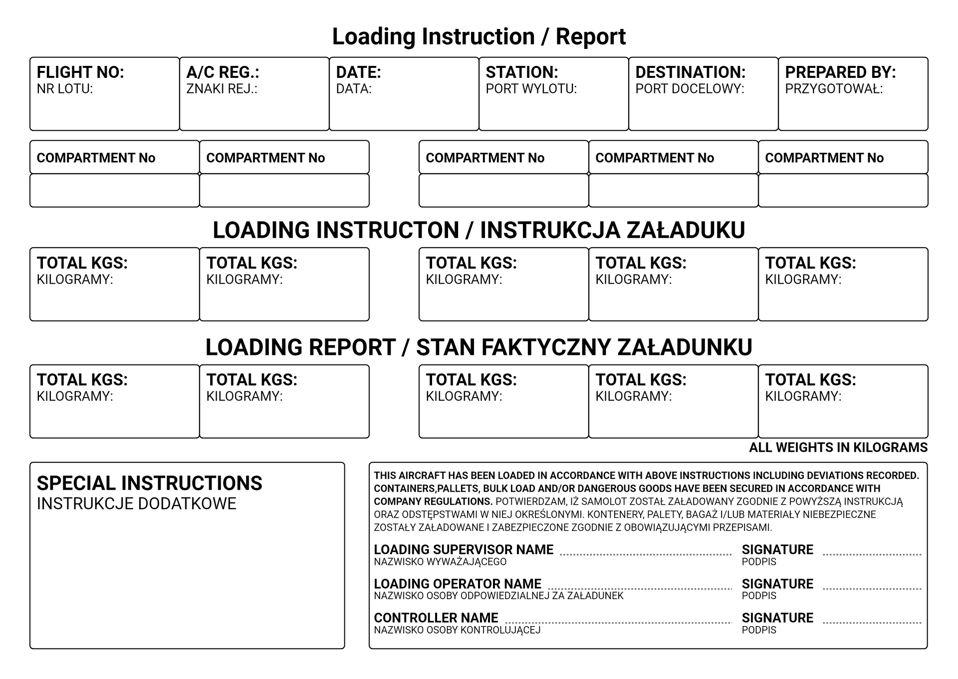 Instrukcja załadunku