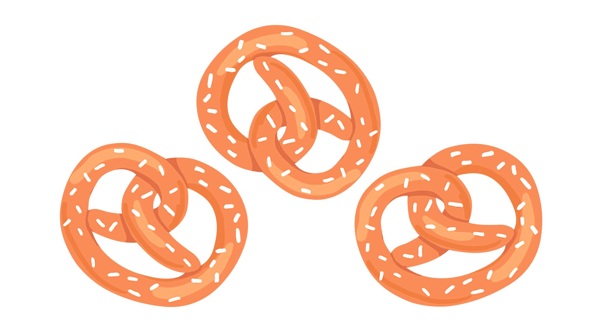 Na ilustracji znajdują się precle.