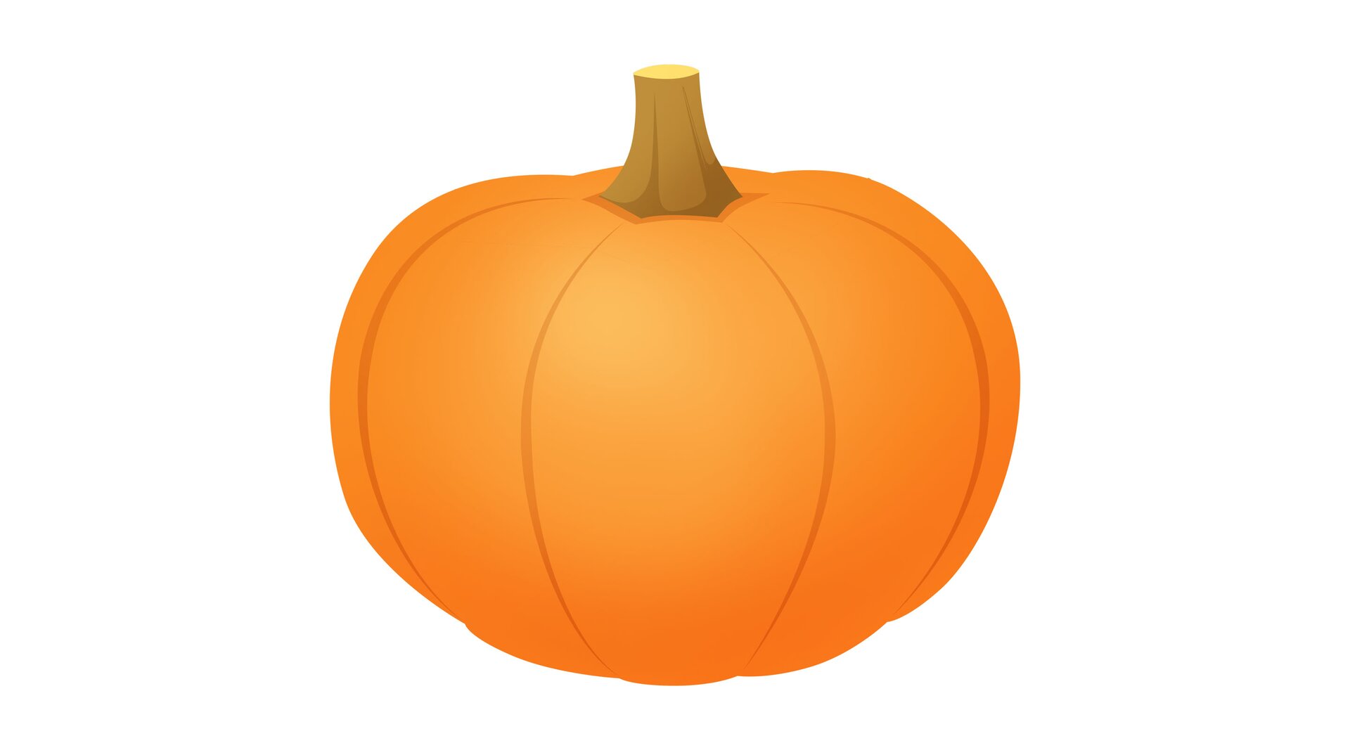 Ilustracja przedstawia pomarańczową dynię.