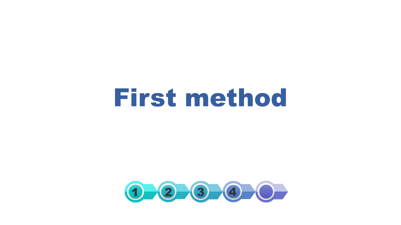 Ilustracja zawiera napis First method.