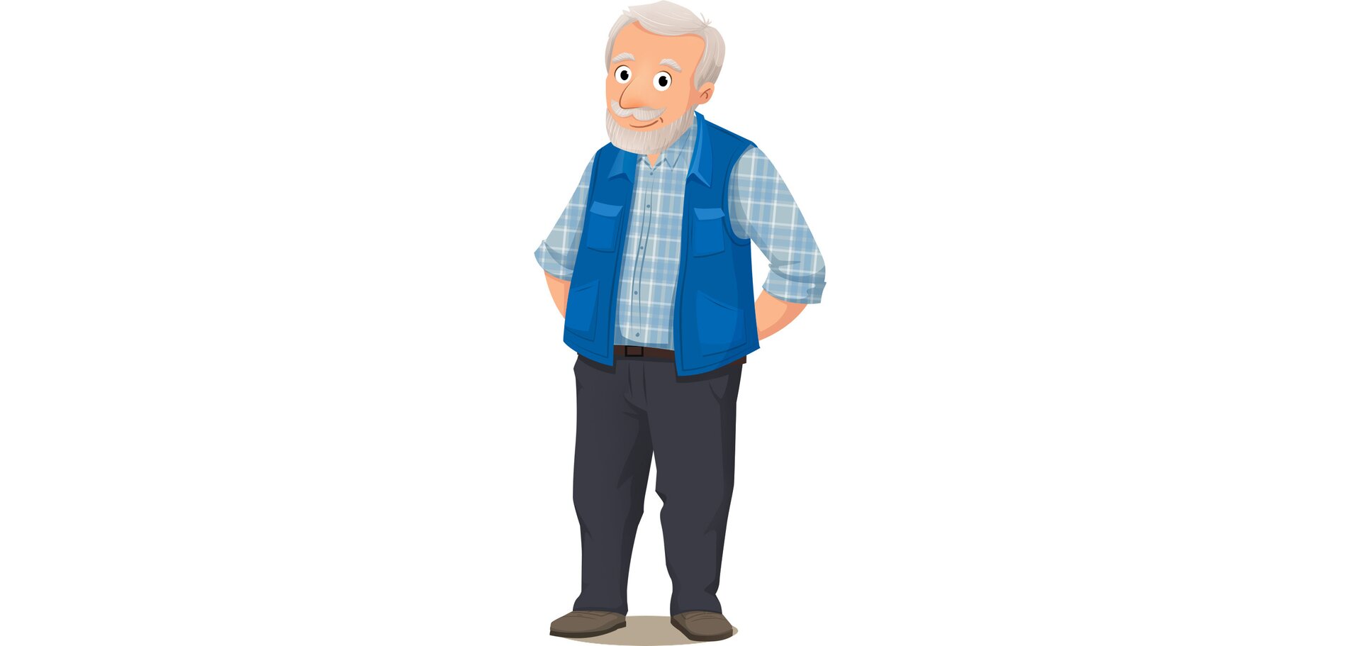 Ilustracja przedstawia dziadka.