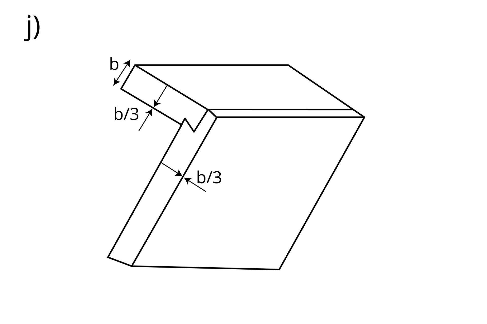 Rysunek przedstawia złącze wręgowe skośne. W jednym z łączonych elementów znajduje cię wycięcie na dwie trzecie jego grubości. Dolna krawędź wycięcia przebiega pod kątem względem płaszczyzny elementu. Do wycięcia dopasowuje się krawędź drugiego elementu.