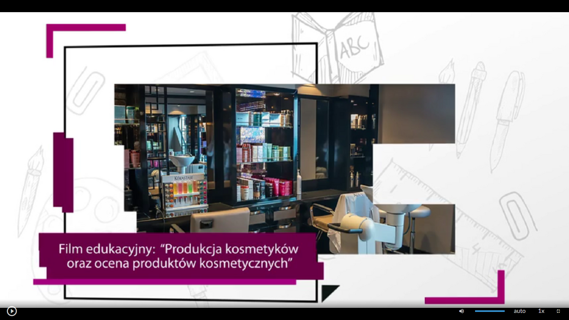 Widok na ekran odtwarzacza filmu