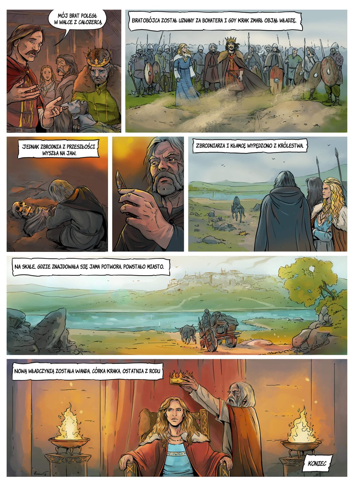 Kliknij żeby powiększyć Komiks - Podanie o Kraku i smoku wawelskim.