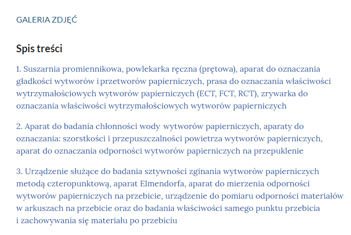Przykładowy wygląd spisu treści