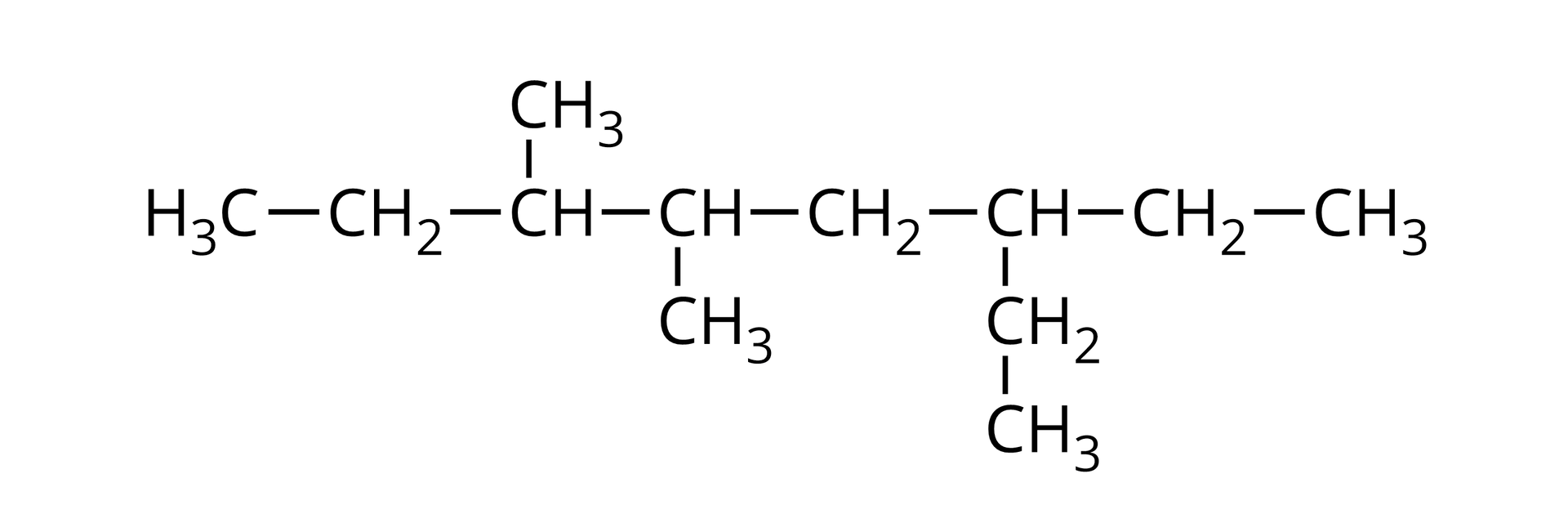 Wzór: opis od prawej strony - grupa CH łączy się po prawej stronie z grupą metylenową, która łączy się z grupą metylową. Grupa CH łączy się w dół z grupą metylenową, która łączy się z grupą metylową. Grupa CH łączy się w lewo z grupą metylenową. Grupa metylenowa łączy się z grupą CH. Grupa CH w dół łączy się z grupą metylową, zaś po lewej stronie z grupą CH. Grupa CH łączy się u góry z grupą metylową, a po lewej stronie z grupą metylenową, która łączy się z grupą metylową.