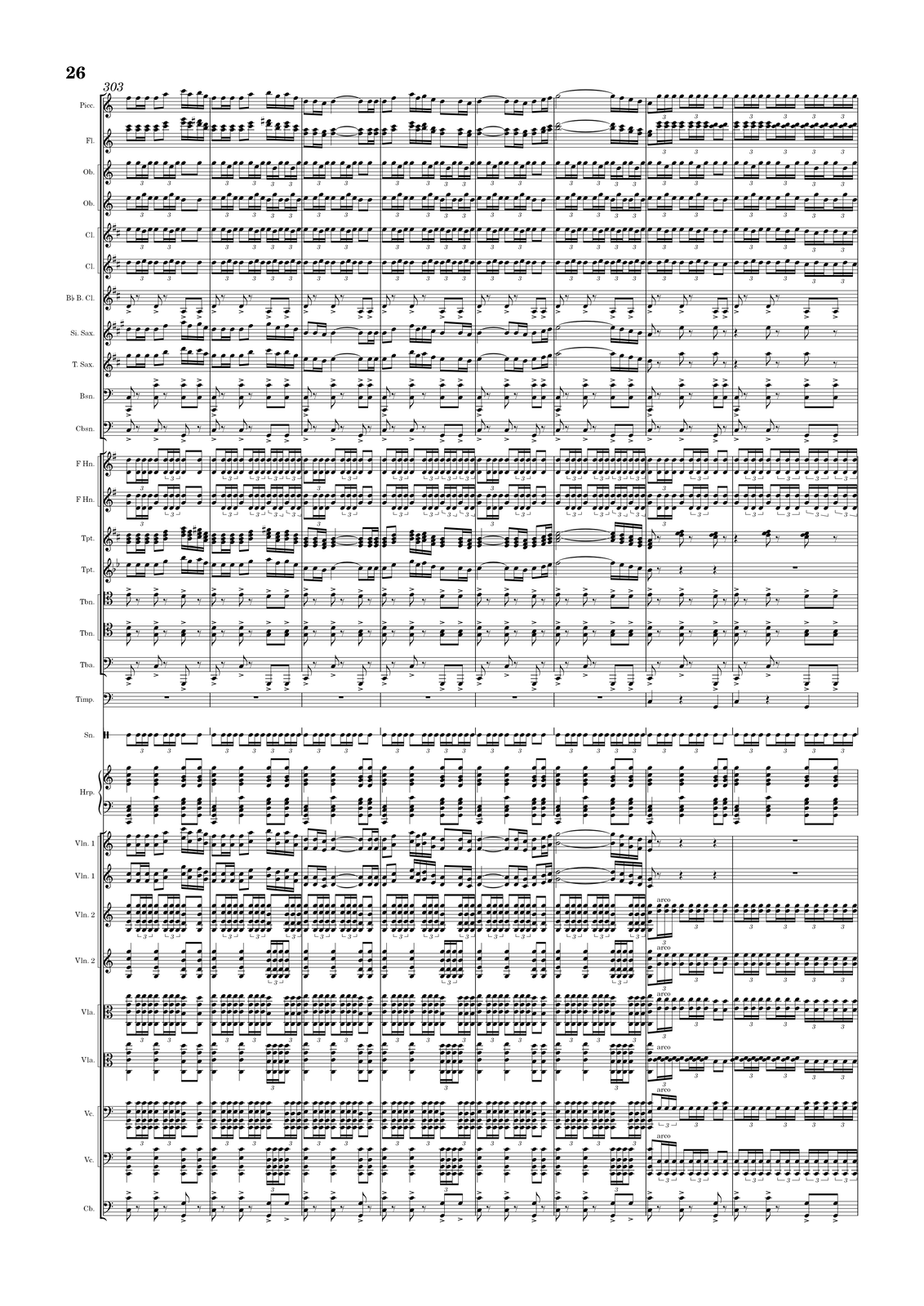 Ilustracja przedstawia stronę partytury utworu.