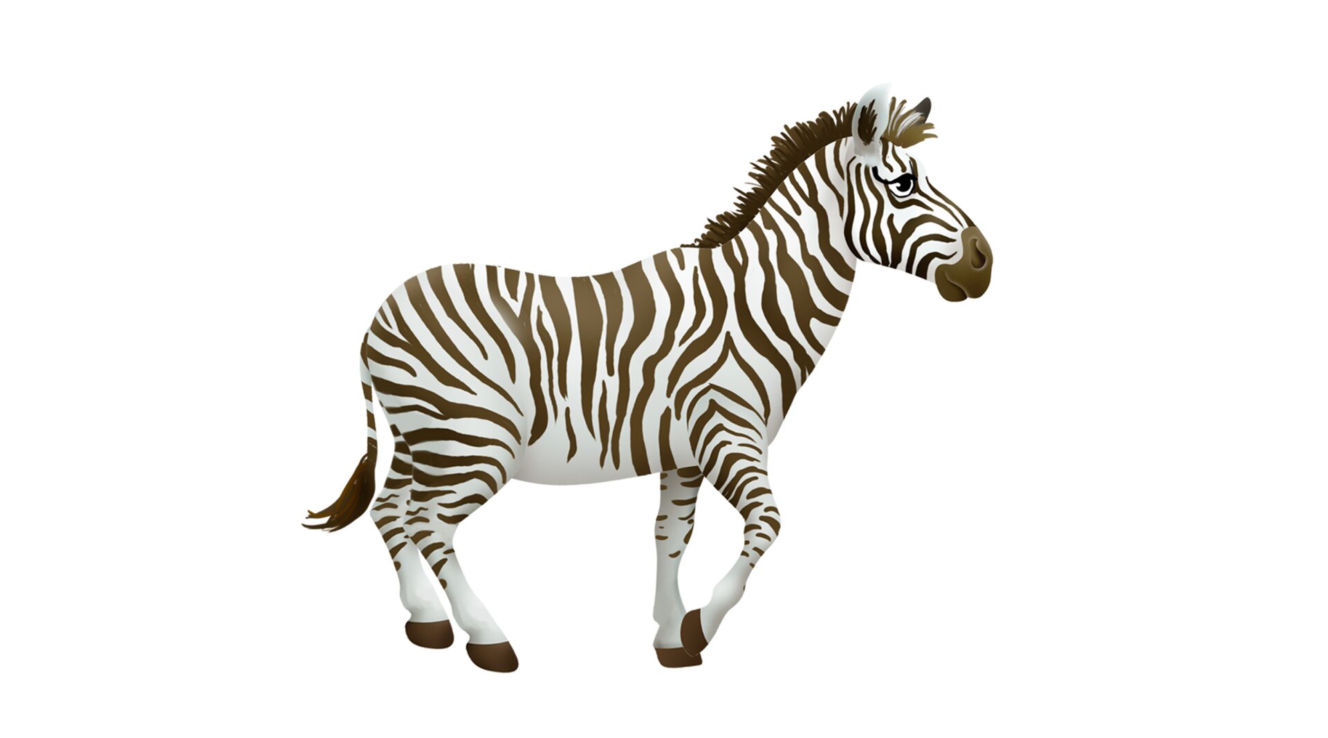 Ilustracja przedstawia zebrę.